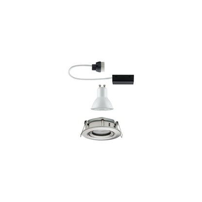 Paulmann EBL Set Nova Plus IP65 schwenkbar LED 1x 7W 230V GU10 51mm Eisen geb/Alu Zink