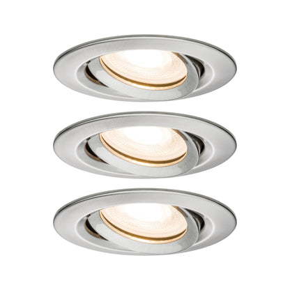 Paulmann EBL Set Nova Plus IP65 schwenkbar LED 3x 7W 230V GU10 51mm Eisen geb/Alu Zink