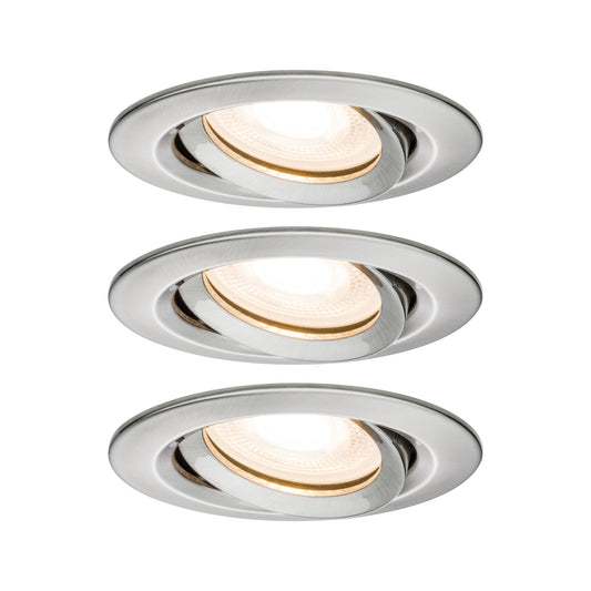 Paulmann EBL Set Nova Plus IP65 schwenkbar LED 3x 7W 230V GU10 51mm Eisen geb/Alu Zink