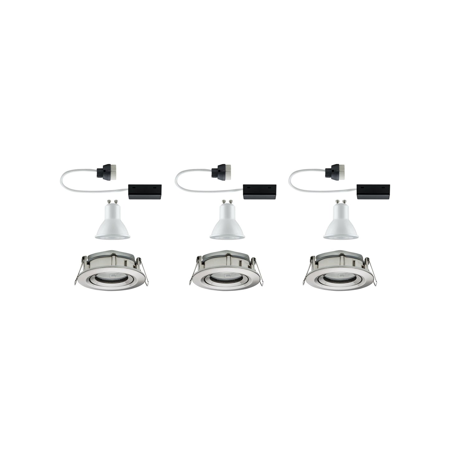 Paulmann EBL Set Nova Plus IP65 schwenkbar LED 3x 7W 230V GU10 51mm Eisen geb/Alu Zink