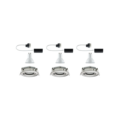 Paulmann EBL Set Nova Plus IP65 schwenkbar LED 3x 7W 230V GU10 51mm Eisen geb/Alu Zink