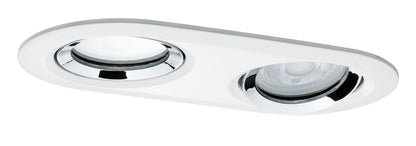 Paulmann EBL Set Nova Plus IP65 schwb oval LED 1x 2x7W 230V GU10 51mm Ws m-Chrom/Alu Zi