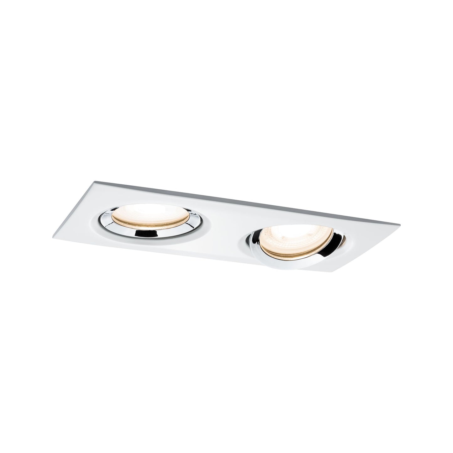 Paulmann EBL Set Nova Plus IP65 schwb re-eck LED 1x2x7W 230V GU10 51mm Ws m-Chrom/Alu Zi