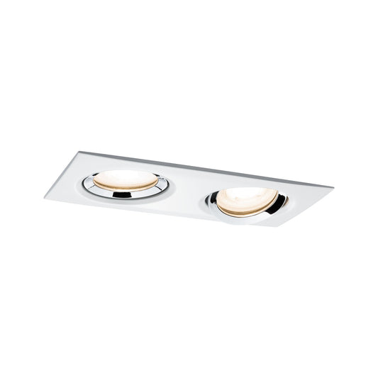 Paulmann EBL Set Nova Plus IP65 schwb re-eck LED 1x2x7W 230V GU10 51mm Ws m-Chrom/Alu Zi