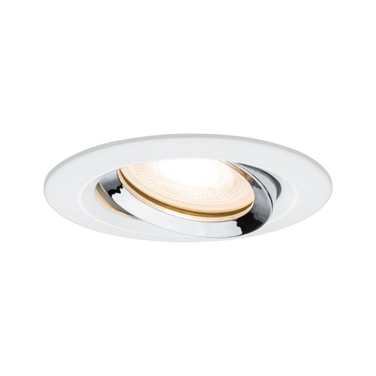 Paulmann EBL Set Nova Plus IP65 schwenkbar LED 1x 7W 230V GU10 51mm Ws matt-Chrom/Alu Zi