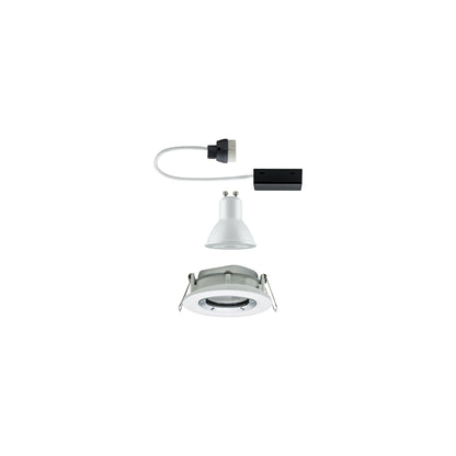 Paulmann EBL Set Nova Plus IP65 schwenkbar LED 1x 7W 230V GU10 51mm Ws matt-Chrom/Alu Zi