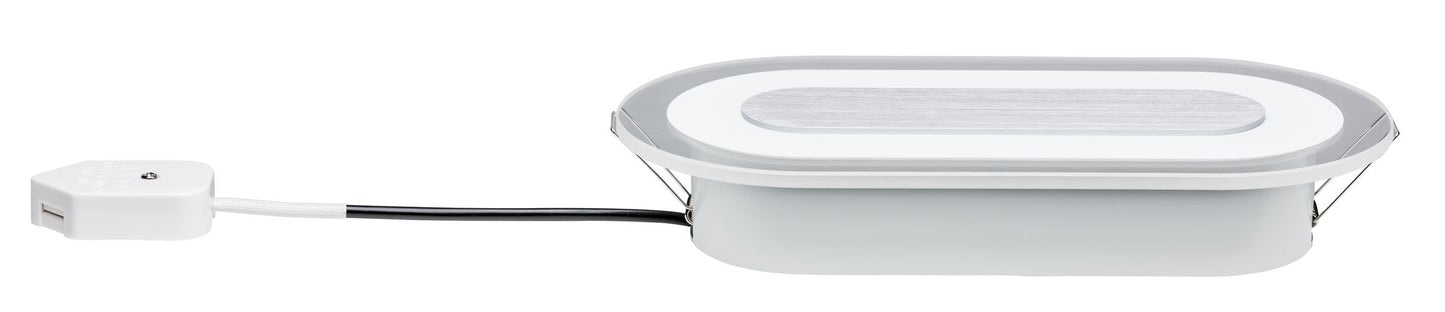 Paulmann Premium EBL Set Whirl oval LED 1x8W 230V 115x230mm Alu gedreht/Sat Alu/Acryl