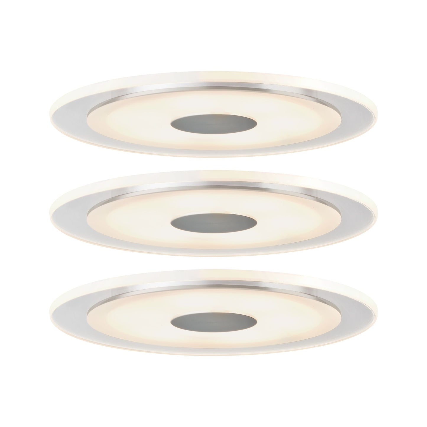 Paulmann Premium EBL Set Whirl rund dim LED 3x6W 18VA 350mA 150mm Alu g/Satin Alu/Acryl