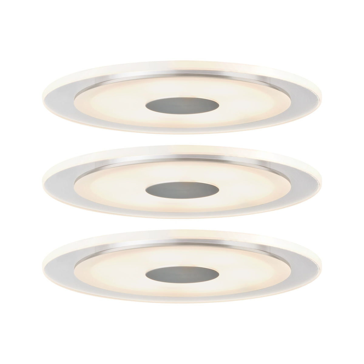 Paulmann Premium EBL Set Whirl rund dim LED 3x6W 18VA 350mA 150mm Alu g/Satin Alu/Acryl