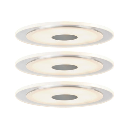Paulmann Premium EBL Set Whirl rund dim LED 3x6W 18VA 350mA 150mm Alu g/Satin Alu/Acryl