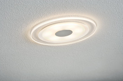Paulmann Premium EBL Set Whirl rund dim LED 3x6W 18VA 350mA 150mm Alu g/Satin Alu/Acryl