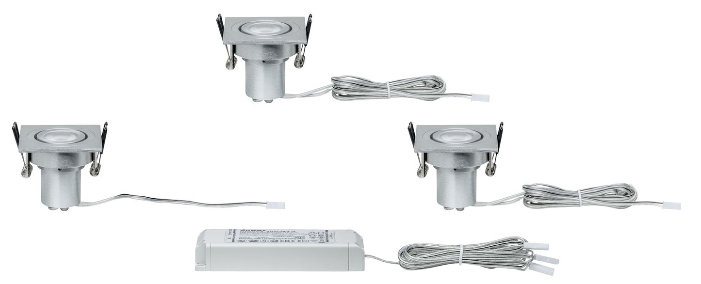 Paulmann Premium EBL Set Drilled Alu eck schwb dim LED 450lm3x4W 500mA Alu