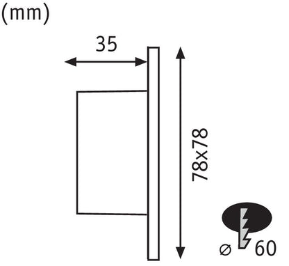 Paulmann Wand EBL Set eckig 1x1,7W 2700K 230V  Weiß/Kunststoff