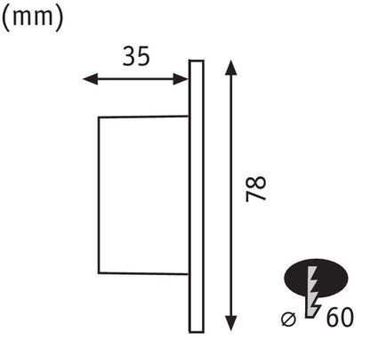 Paulmann Wand EBL Set rund 1x1,7W 2700K 230V Weiß/Kunststoff