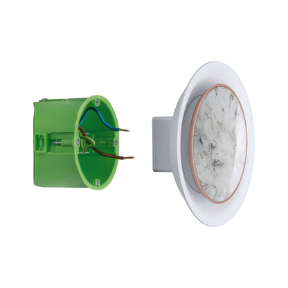 Paulmann Wand EBL Set Neordic 1x2,5W 2700K 230V 230V Marmor Weiß matt/Kunststoff