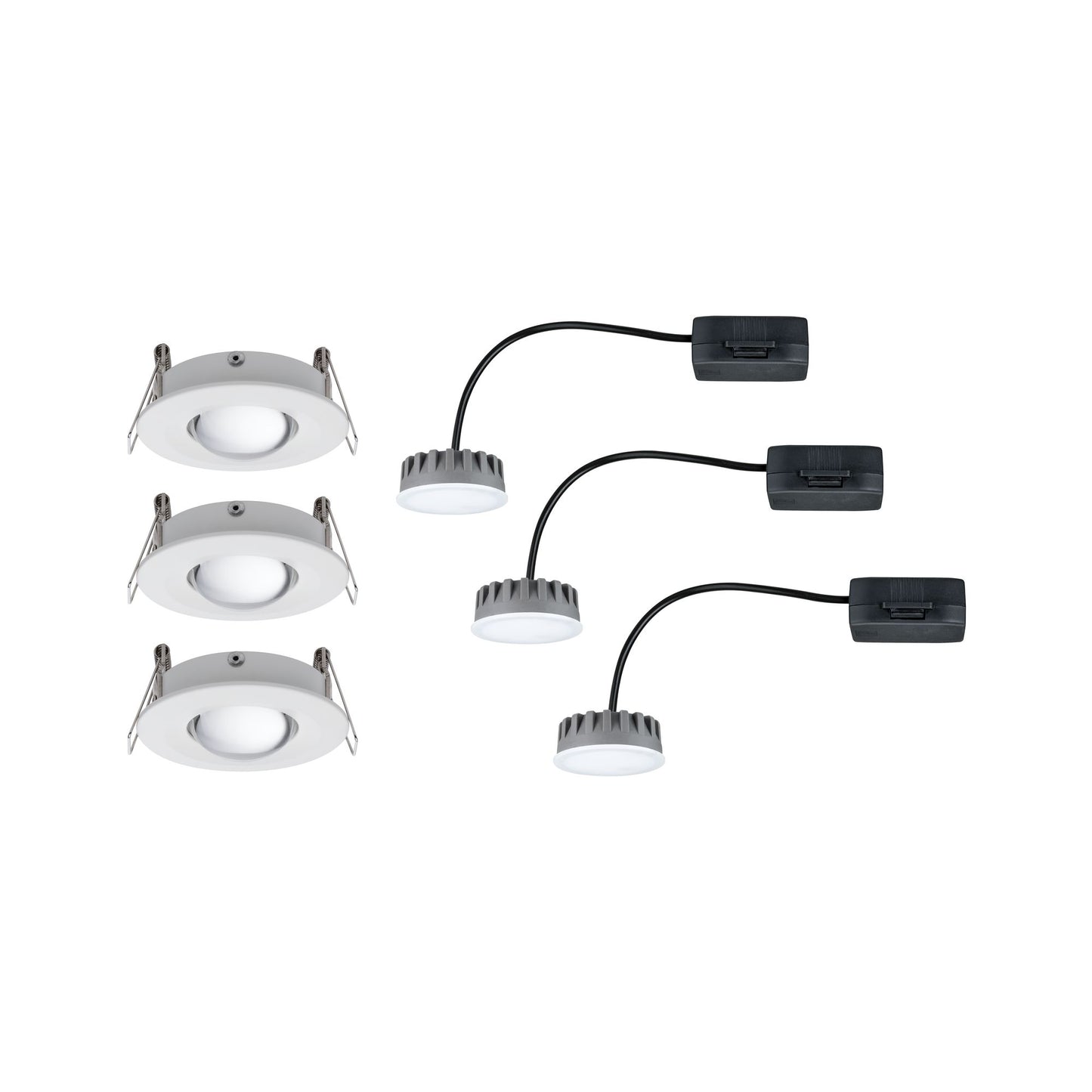Paulmann Premium EBL Set Name starr dim LED 3x6,8W 2700K 230V Weiß matt