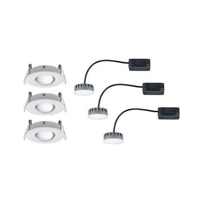 Paulmann Premium EBL Set Name starr dim LED 3x6,8W 2700K 230V Weiß matt