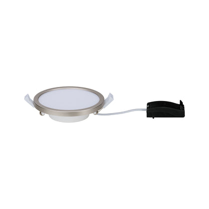 Paulmann EBL Set Panel Areo rund dim IP44 1x8W 3000K 230V 120mm Nickel matt/Kunstoff