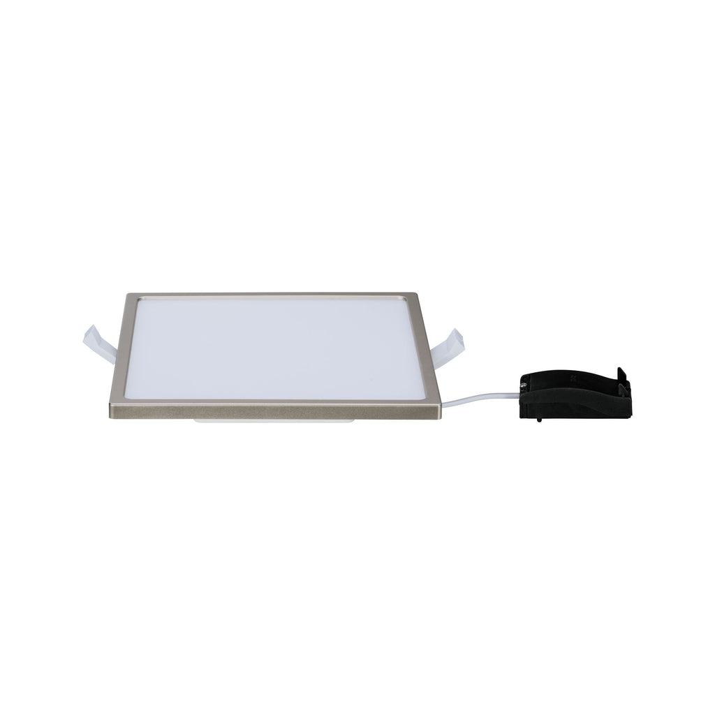 Paulmann EBL Set Panel Areo eckig dim IP44 1x12W 3000K 230V 180x180mm Nickel matt/Kunstst