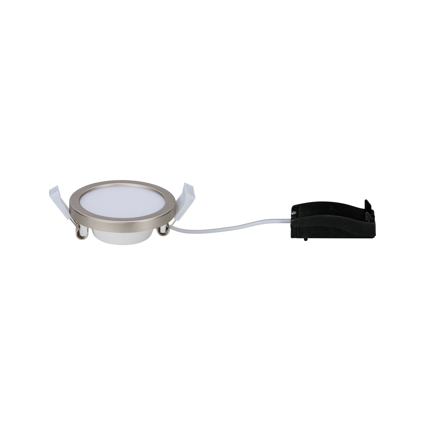 Paulmann EBL Set Panel Areo rund IP23 LED 1x5W 3000K 230V 80mm Nickel matt/Kunststoff
