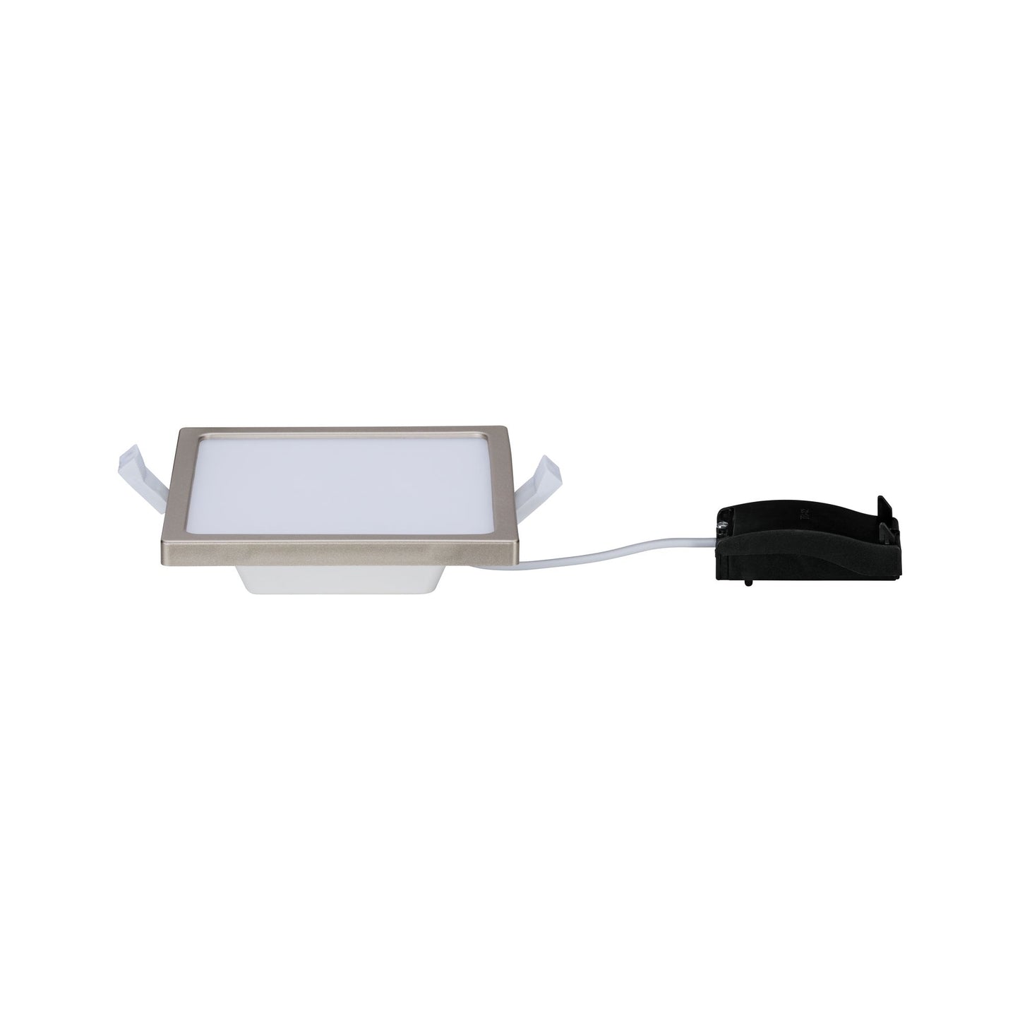 Paulmann EBL Set Panel Areo eckig IP23 LED 1x8W 3000K 230V 120x120mm Nickel matt/Kunstst
