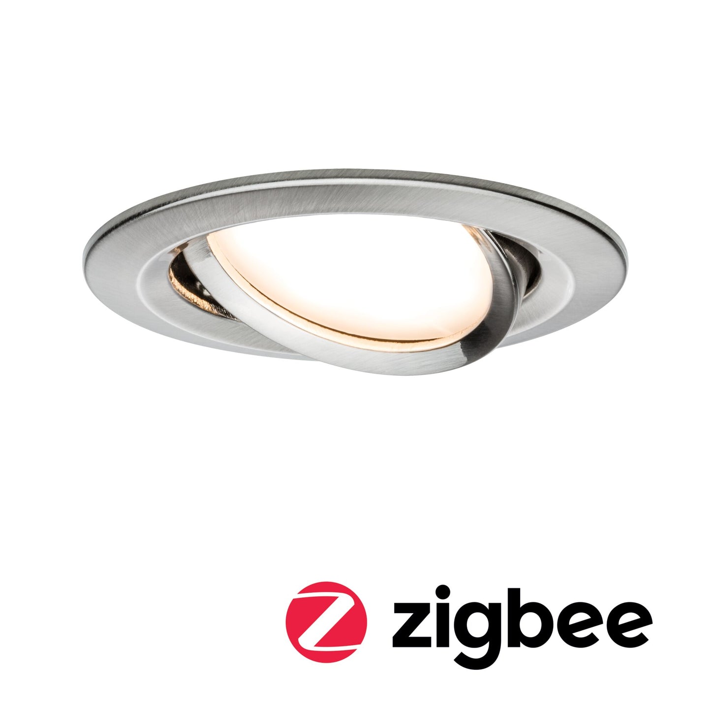 Paulmann Smart Home Zigbee LED Einbauleuchte Nova Plus 1x6W Eisen gebürstet dimmbar