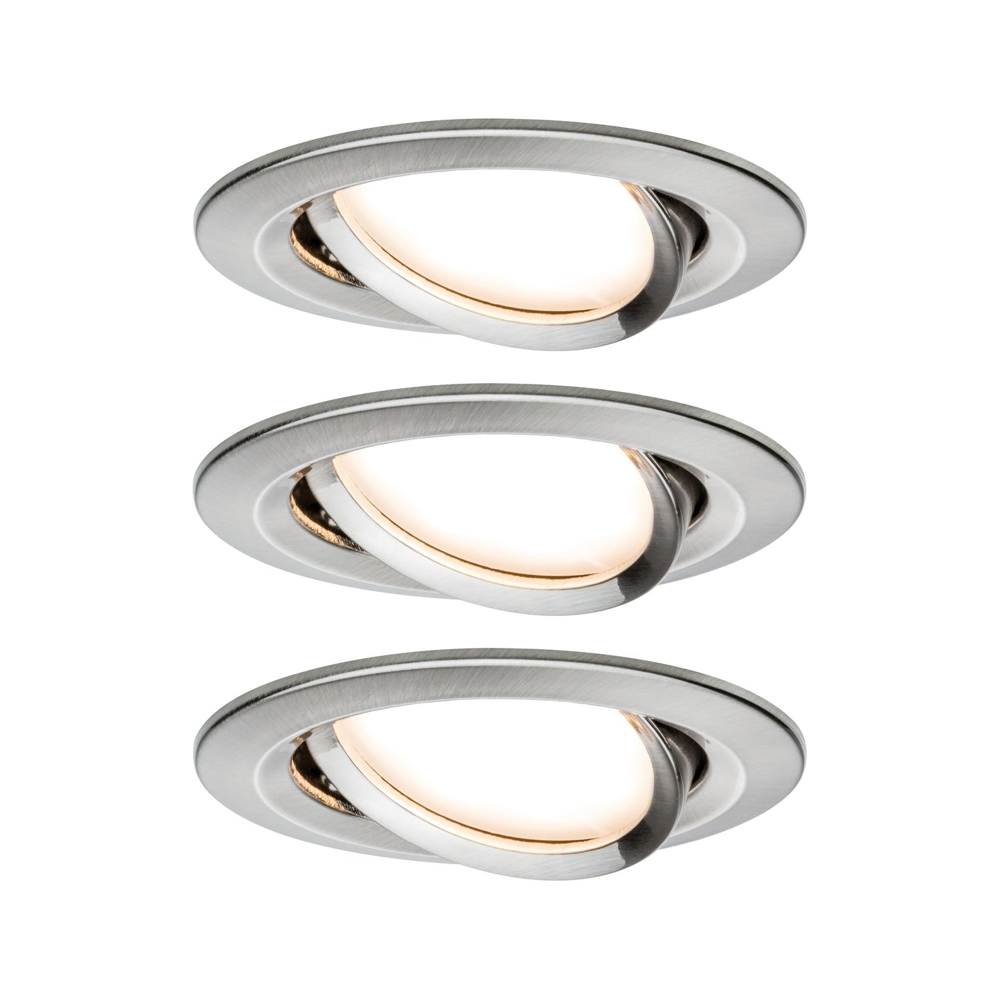 Paulmann Smart Home Zigbee LED Einbauleuchten-Set Nova Plus 3x6W Eisen gebürstet