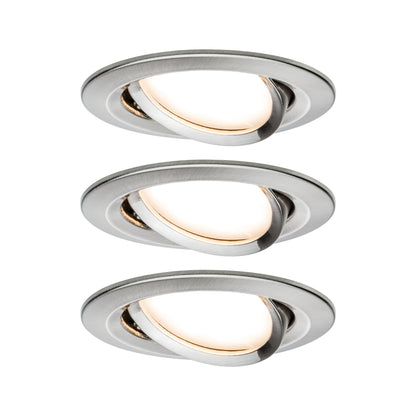 Paulmann Smart Home Zigbee LED Einbauleuchten-Set Nova Plus 3x6W Eisen gebürstet