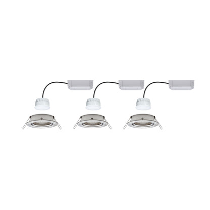 Paulmann Smart Home Zigbee LED Einbauleuchten-Set Nova Plus 3x6W Eisen gebürstet