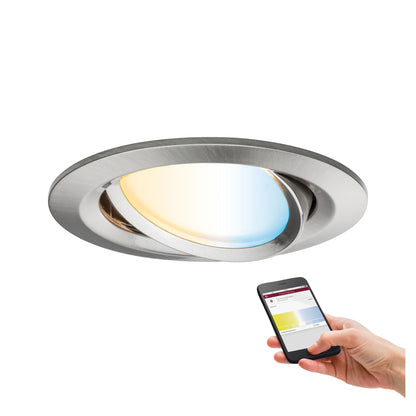 Paulmann Smart Home Zigbee LED Einbauleuchte Nova Plus 1x6W Eisen gebürstet