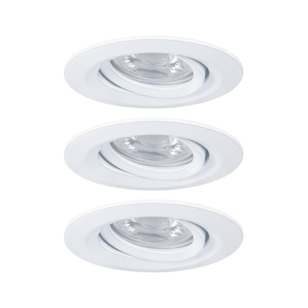 Paulmann EBL Set Nova mini Plus Coin EasyDim schwenkb 3x4,2W 2700K 230V Weiß matt/Alu