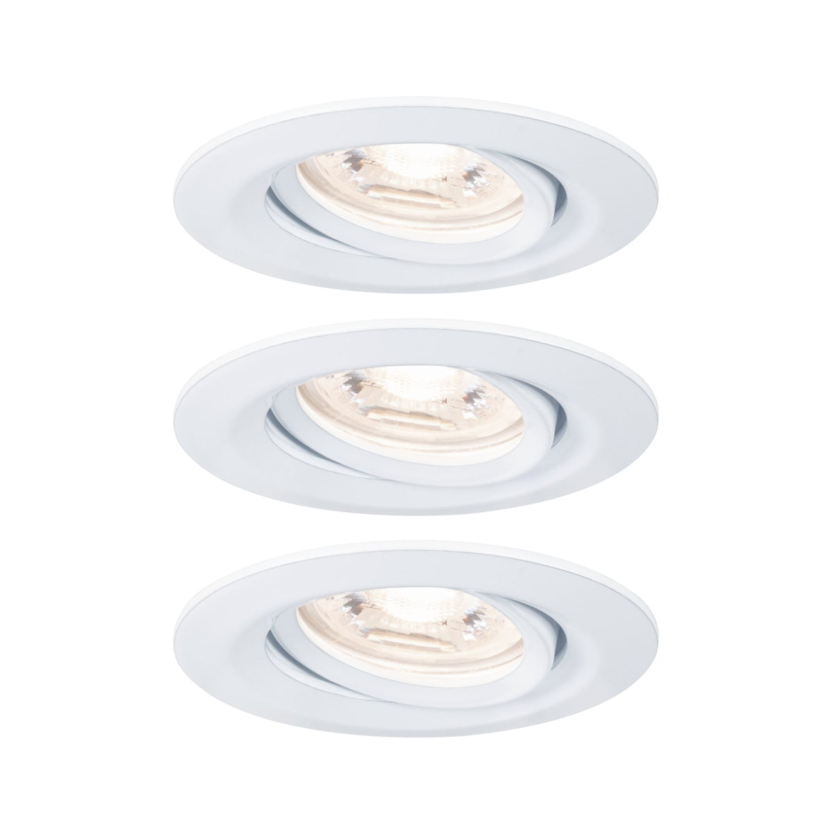 Paulmann EBL Set Nova mini Plus Coin EasyDim schwenkb 3x4,2W 2700K 230V Weiß matt/Alu