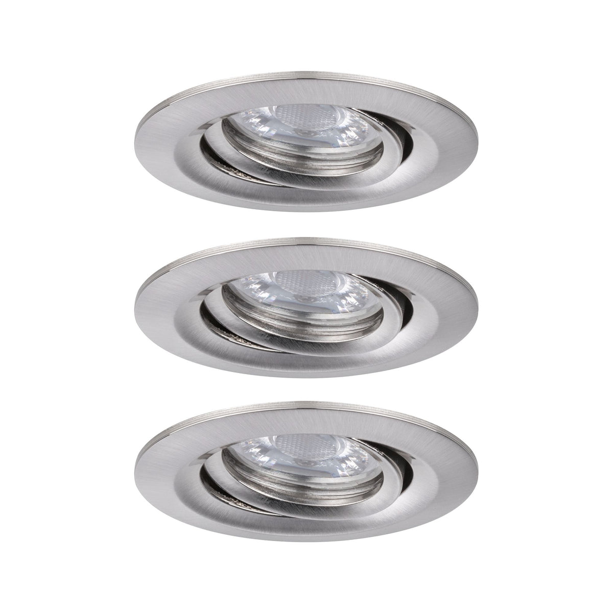 Paulmann EBL Set Nova mini Plus Coin EasyDim schwenkb 3x4,2W 2700K 230V Eisen geb/Alu