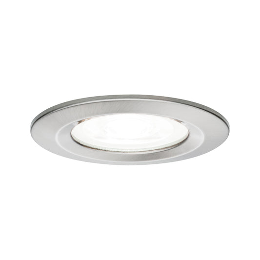 Paulmann Einbauleuchte LED Nova rund 1x6,5W GU10 Eisen gebürstet 4000K starr