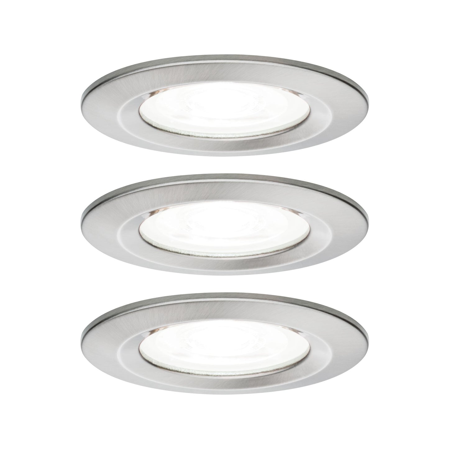 Paulmann Einbauleuchte LED Nova rund 3x6,5W GU10 Eisen gebürstet 4000K starr