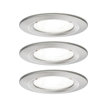 Paulmann Einbauleuchte LED Nova rund 3x6,5W GU10 Eisen gebürstet 4000K starr
