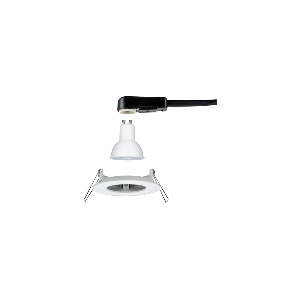 Paulmann EBL Set Nova rd starr LED IP44 3-stepdim 1x6,5W 4000K GU10 51mm weiß/Alu Zink