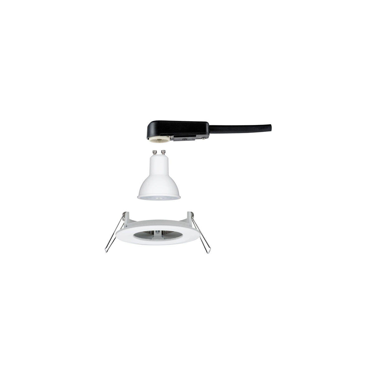 Paulmann EBL Set Nova rd starr LED IP44 3-stepdim 1x6,5W 4000K GU10 51mm weiß/Alu Zink