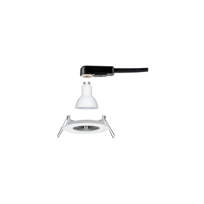 Paulmann EBL Set Nova rd starr LED IP44 3-stepdim 1x6,5W 4000K GU10 51mm weiß/Alu Zink