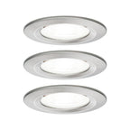 Paulmann Einbauleuchte LED Nova rund 3x6,6W GU10 Eisen gebürstet 4000K starr 3-Stufen-dimmbar