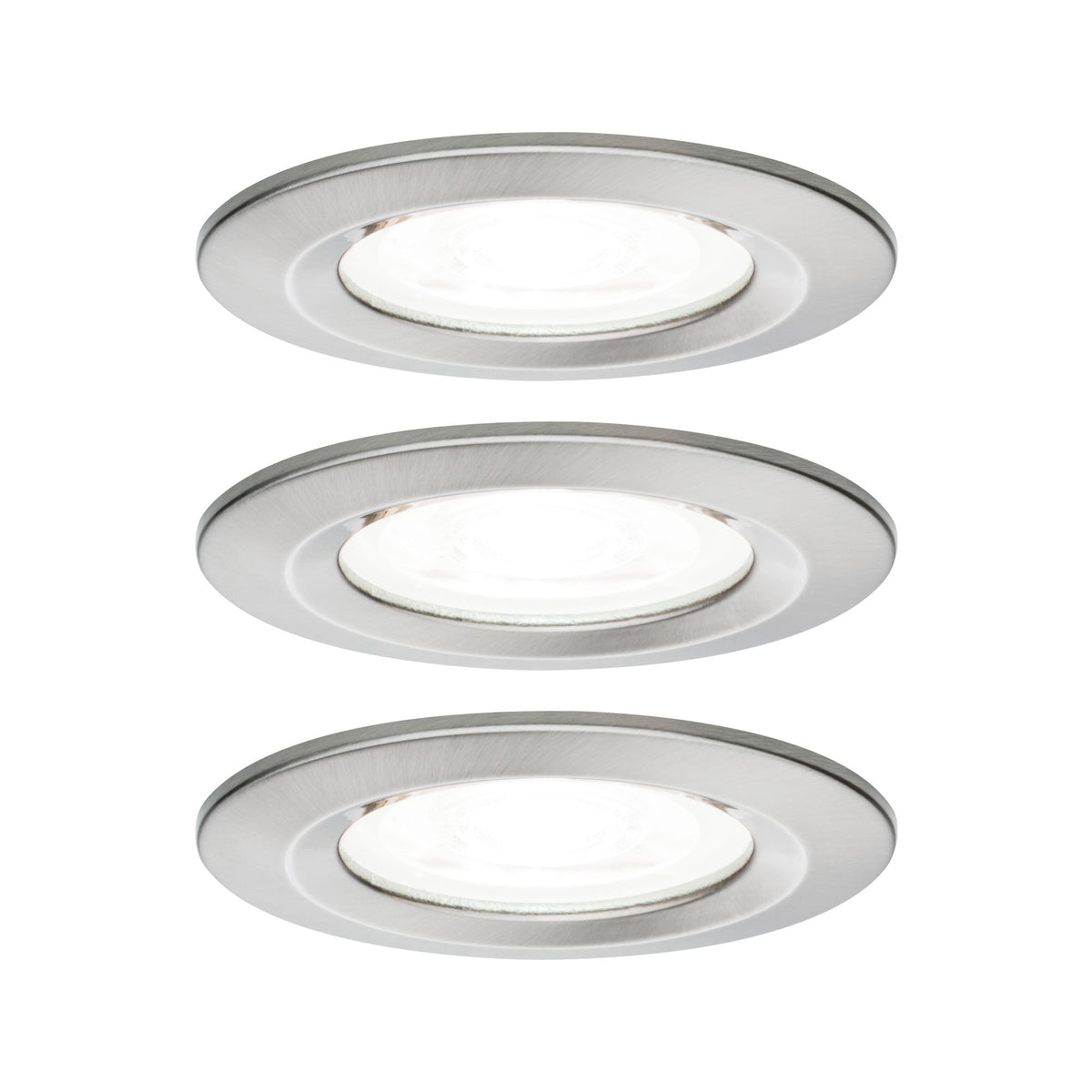 Paulmann Einbauleuchte LED Nova rund 3x6,6W GU10 Eisen gebürstet 4000K starr 3-Stufen-dimmbar