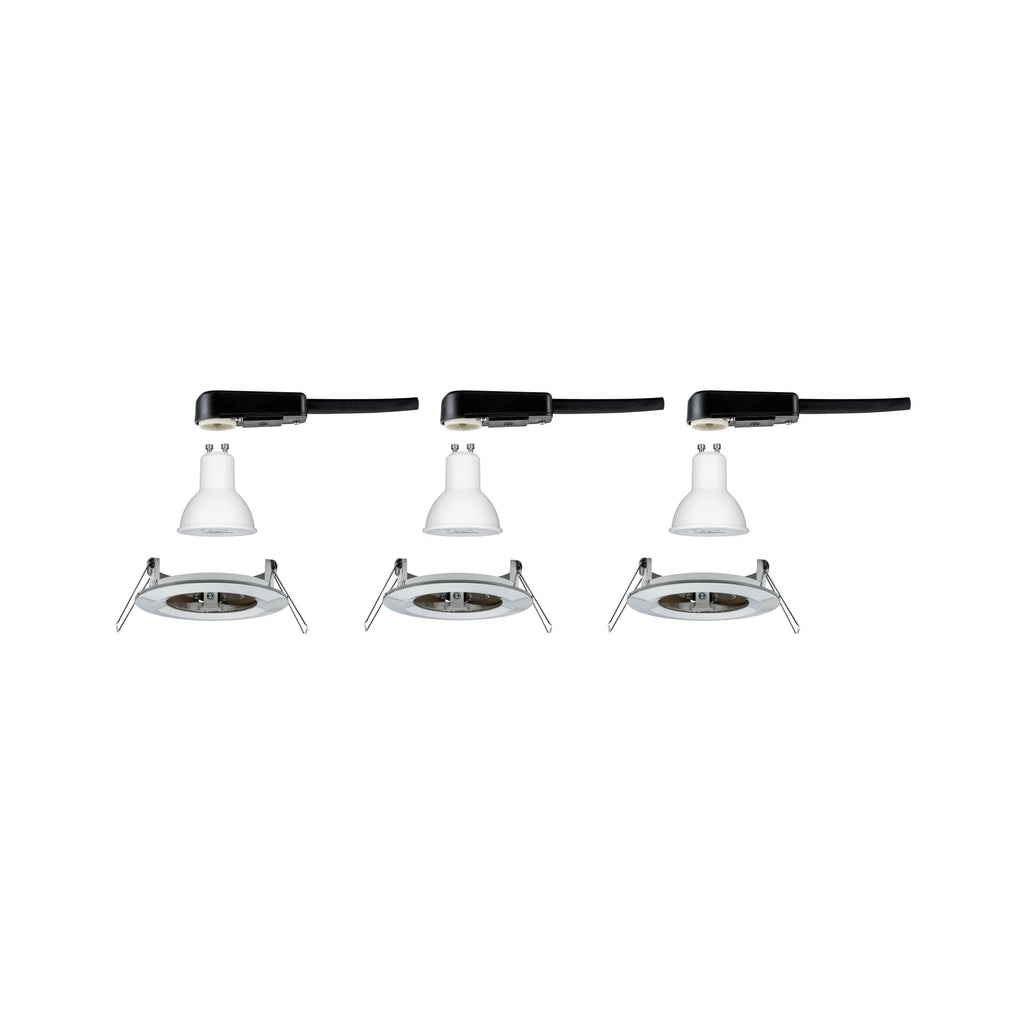 Paulmann Einbauleuchte LED Nova rund 3x6,6W GU10 Eisen gebürstet 4000K starr 3-Stufen-dimmbar
