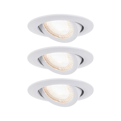 Paulmann EBL Set 3-stepdim schwenkbar LED 3x6W 3000K 230V weiß matt/Kst