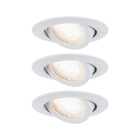 Paulmann EBL Set 3-stepdim schwenkbar LED 3x6W 3000K 230V weiß matt/Kst