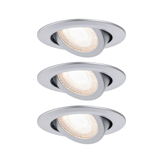 Paulmann EBL Set 3-stepdim schwenkbar LED 3x6W 3000K 230V chrom matt/Kst
