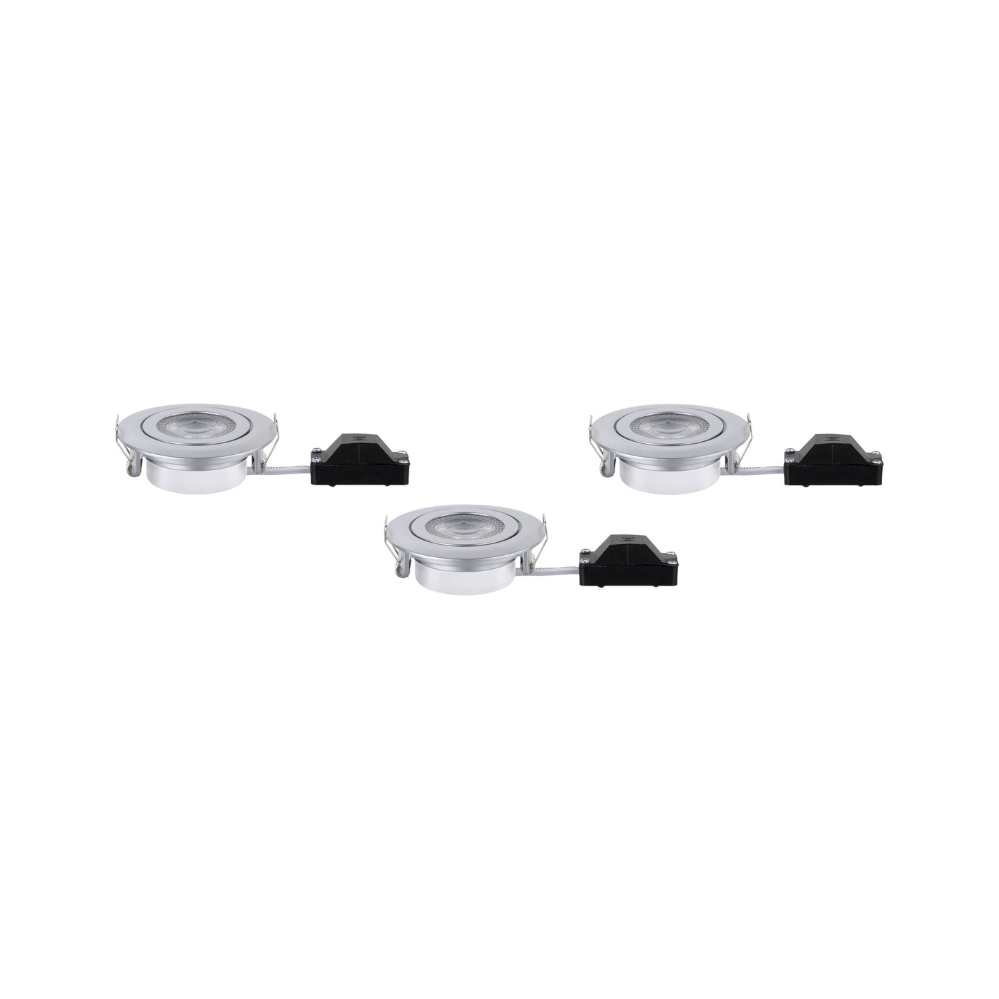 Paulmann EBL Set 3-stepdim schwenkbar LED 3x6W 3000K 230V chrom matt/Kst