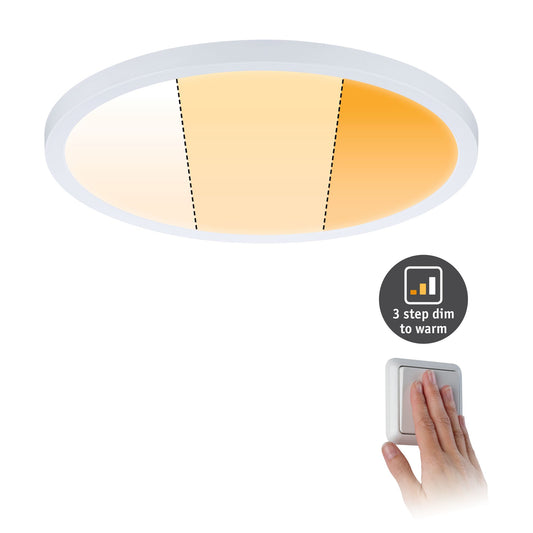 Paulmann EB Panel Areo VariFit IP44 20W 3 Step dim to warm 230mm Weiß Kst