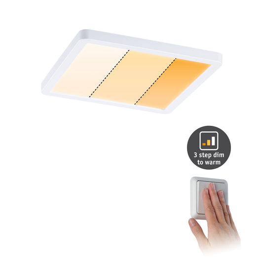 Paulmann EB Panel Areo VariFit IP44 15W 3 Step dim to warm 175x175mm Weiß Kst