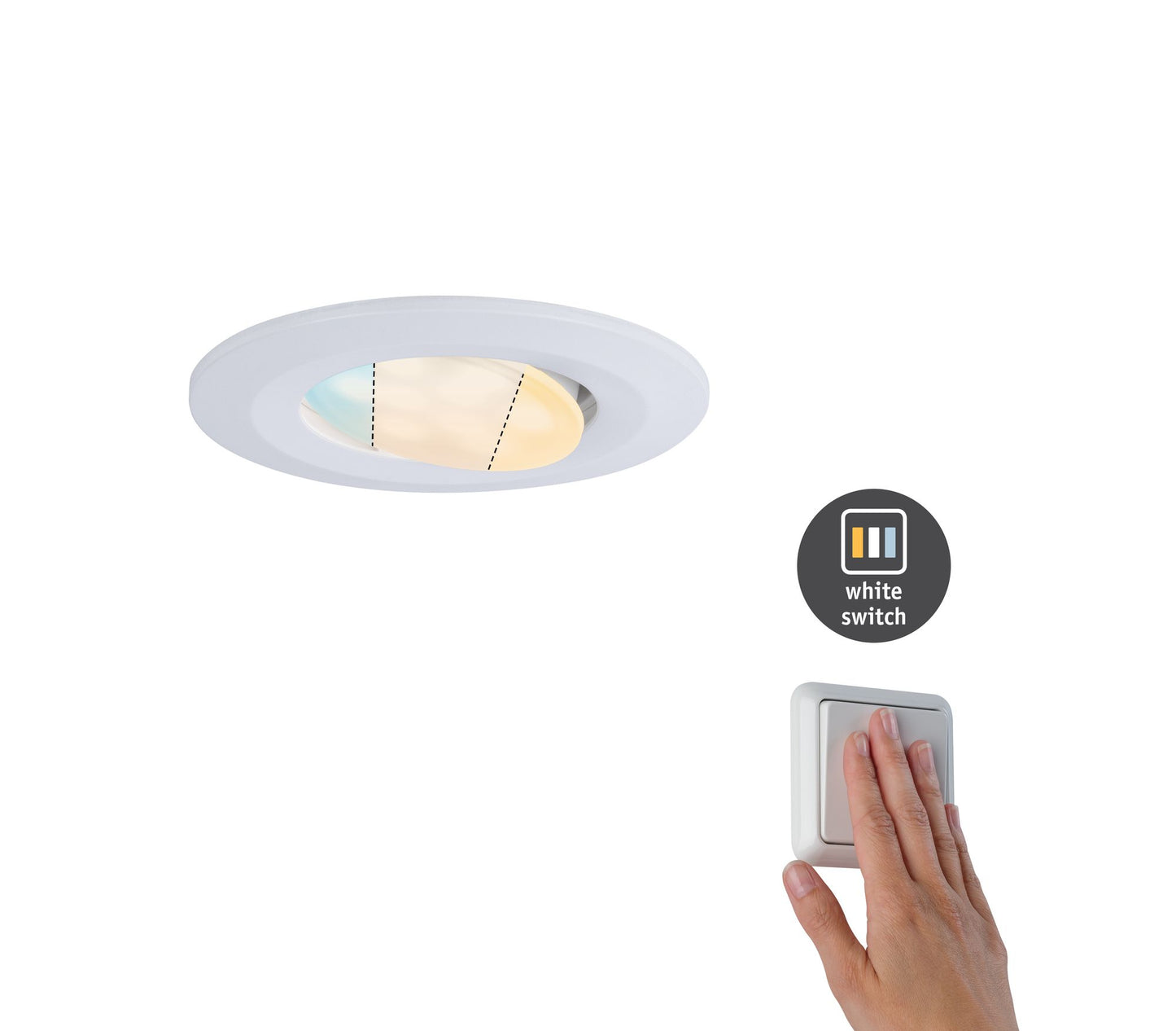 Paulmann EBL HomeSpa Set Calla IP65 WhiteSwitch rd schw LED 550lm 5,5W 230V Weiß m