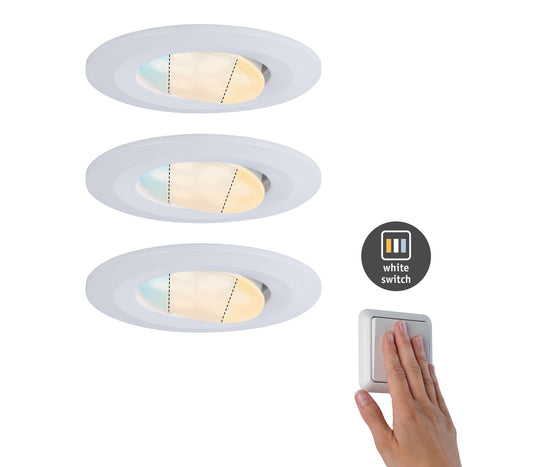 Paulmann EBL HomeSpa Set Calla IP65 WhiteSwitch rd schw LED 3x550lm 5,5W 230V Weiß